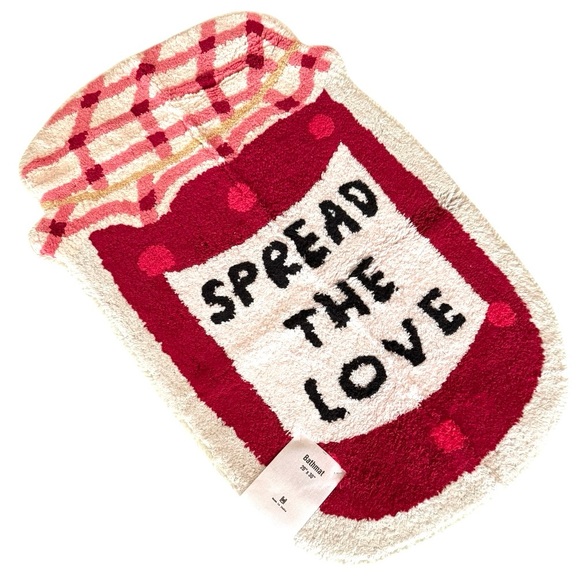 UO Spread The Love Bath Mat Rug - Picture 1 of 4